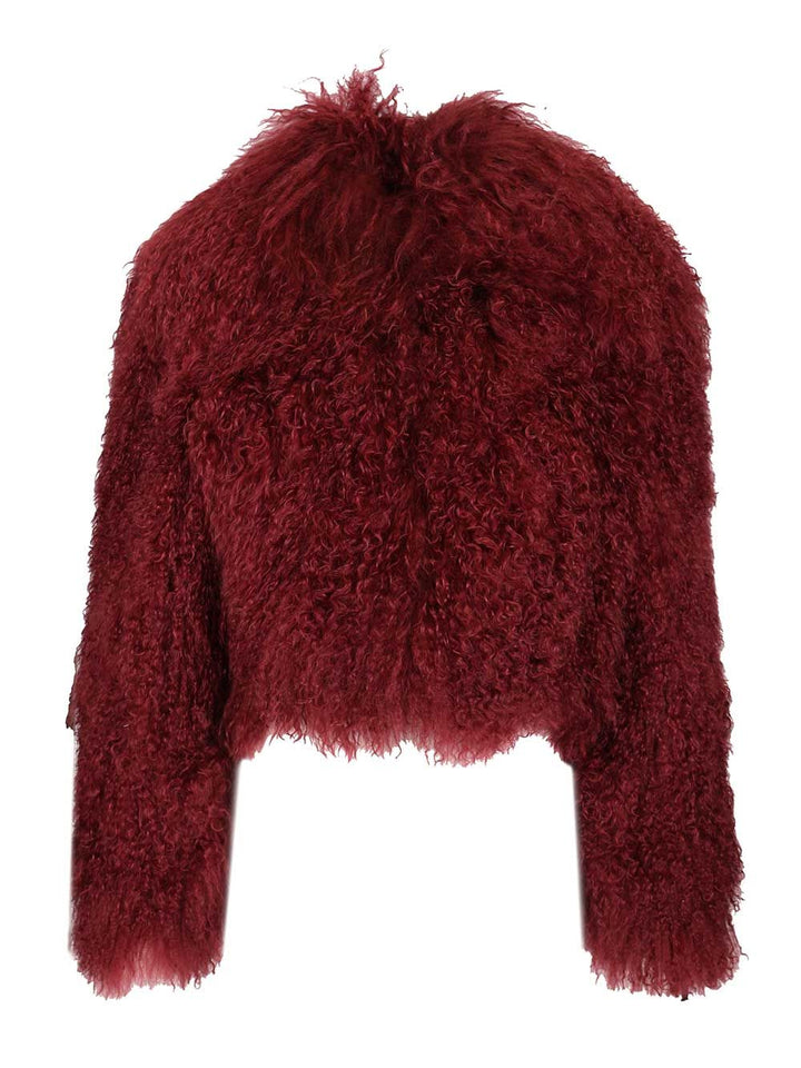 Numero Otto Short Jacket Coats - Bordeaux | 59c25df6a666a9fbefcc3b339449b8f10f4889a9