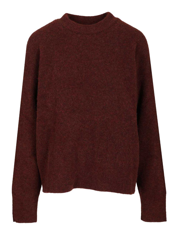 Filippa K Crew Neck Sweater Knitwear - Bordeaux | da43e2603e448f5274db9c0029da829284a8022b
