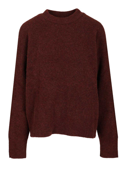 Crew Neck Sweater Knitwear Bordeaux