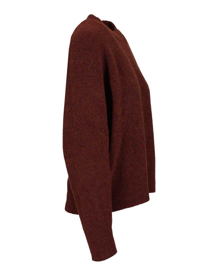 Filippa K Crew Neck Sweater Knitwear - Bordeaux | c4f4bc23d5c098f3ca9de1b8306213c69b60fc50