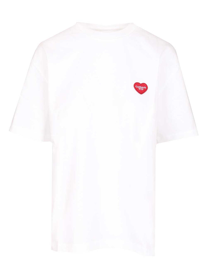 Carhartt Wip Heart Patch T-Shirt - Bianco | 78d3071d70fe0eda561363d8ad3e62d737da8e73