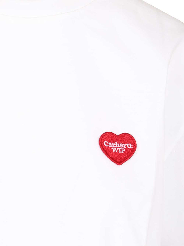 Carhartt Wip Heart Patch T-Shirt - Bianco | c044de0e70a81265908a5e5b311d5681cfbd9fd9
