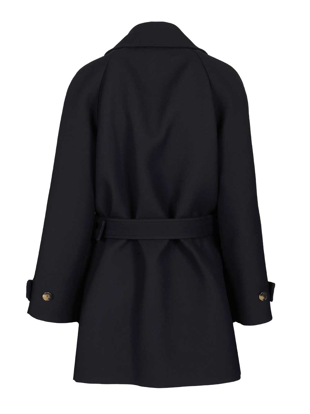 Loewe Double-Breasted Coat Coats - Blu | 8c78c13709396b19451e8b3b882bd6b71635eb84