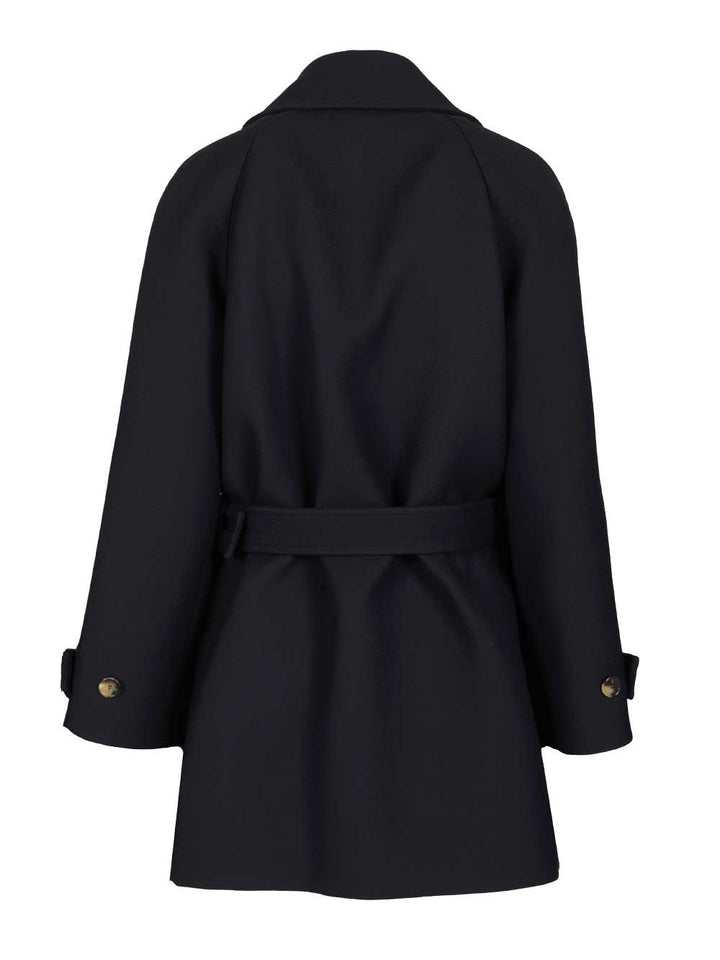 Loewe Double-Breasted Coat Coats - Blu | f554ea156bb6fb13216b28bba4bbb6a29e89f43f
