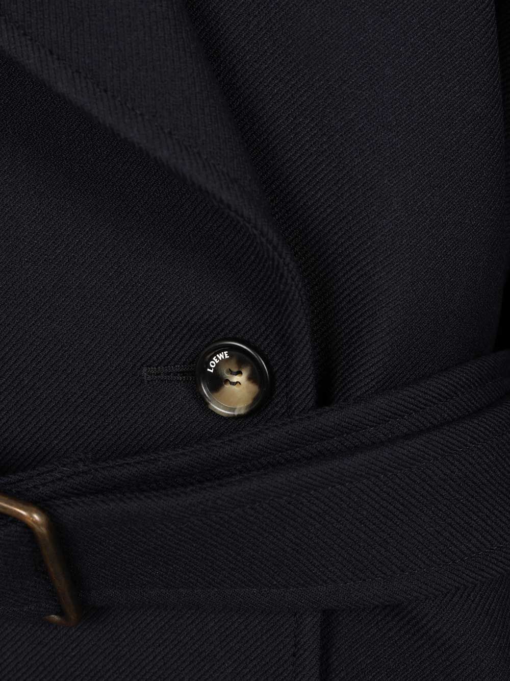 Loewe Double-Breasted Coat Coats - Blu | 83c85065dc8d33512e40bce2e1a45c169a90f153