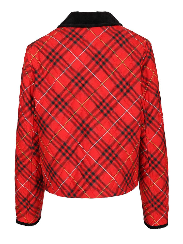 Burberry Quilted Cropped Jacket Giacche - Rosso | c56524e1c31db23656f49b2ff152b1b273af77ab
