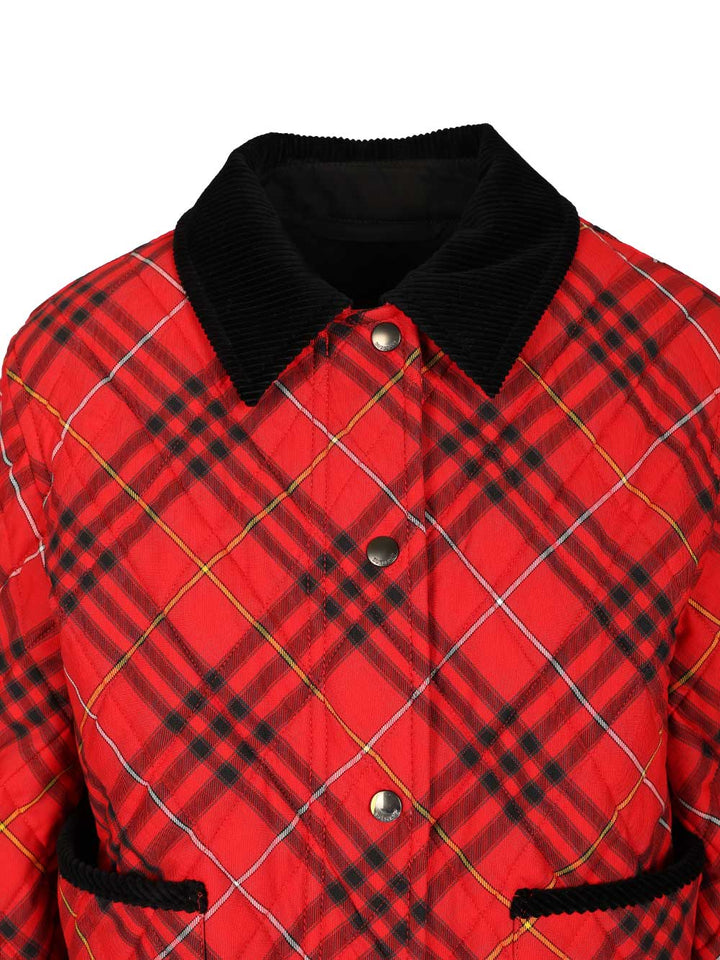 Burberry Quilted Cropped Jacket Giacche - Rosso | 9c3045fcb9df012f304317918391b9c48b331c41