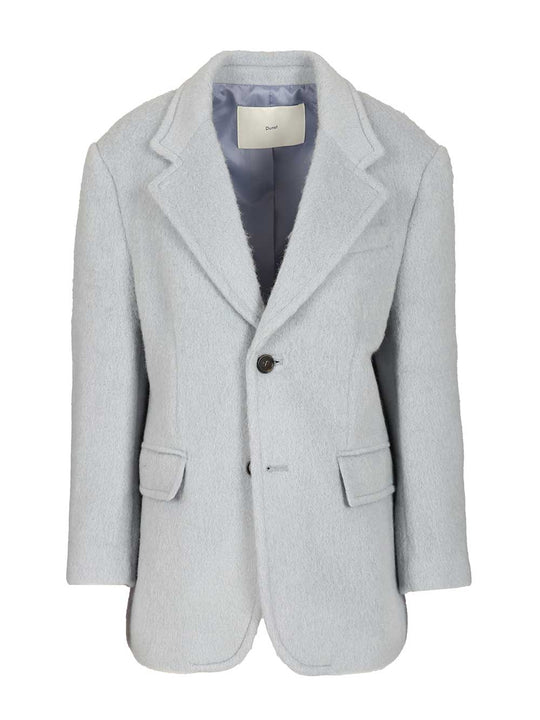 Wool And Alpaca Blend Blazer Giacche Light Blue