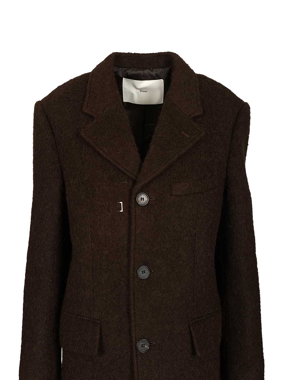 Dunst Structured Coat Coats - Marrone | ffeed8f3e0221e0c0b5ed8e5528580fa59921a36