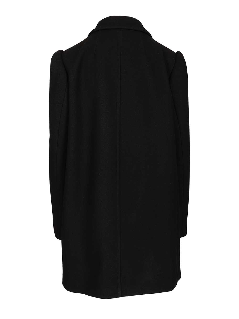Dries Van Noten Decorated Wool Coat Coats - Nero | 386faeaa7d5b3a1d22c0466f8aeb42812ec432fc
