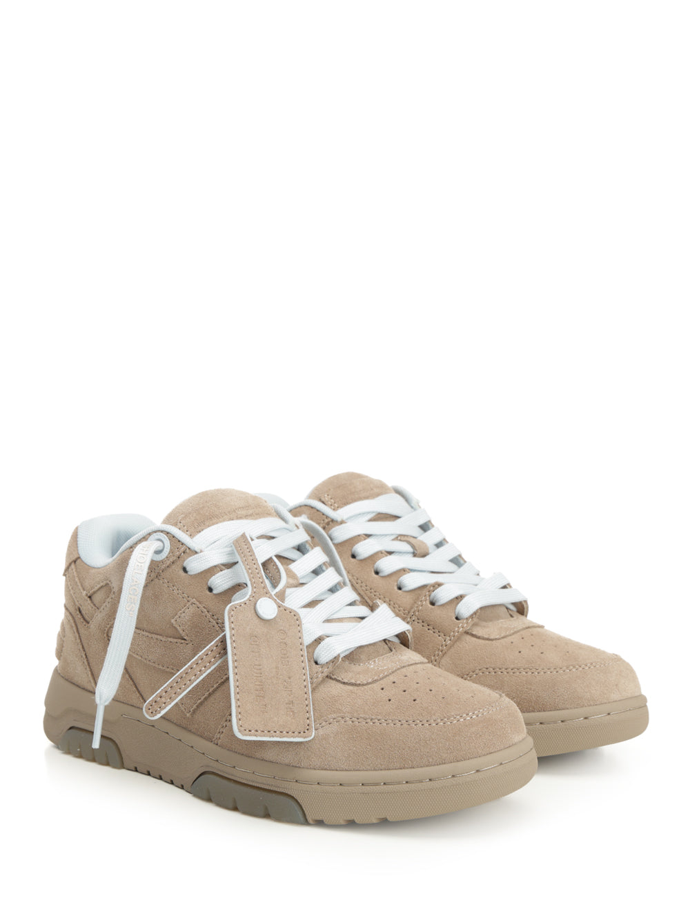 Off-White Out Of Office  In Suede Sneakers - Beige | 93d784c3aab21d5d7e1ca94ba159a80d534da45e