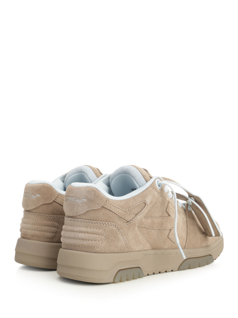 Off-White Out Of Office  In Suede Sneakers - Beige | 26cfca21e18046aa6f22fc808e97bcdafa566074