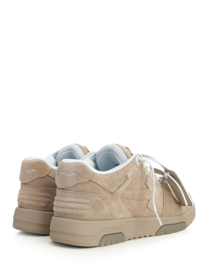 Off-White Out Of Office  In Suede Sneakers - Beige | 6f8ae97686c4726b2d534ce841bb6f6e8bafcc98