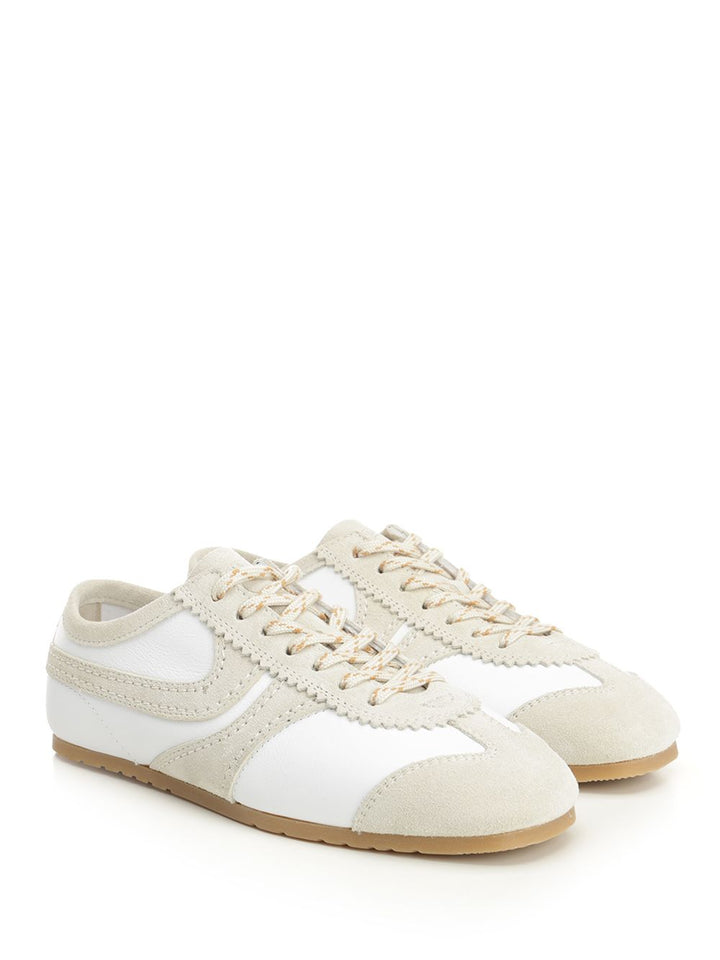 Dries Van Noten Leather And Suede Sneakers - Bianco | a5dd73aca4e01b647770d9b37a9d60f047aafe62