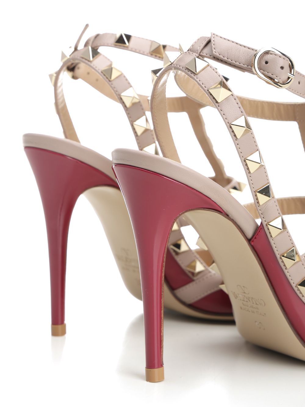 Valentino Garavani Rockstud Patent Decollete - Rosso | 20864aab8b82b227f2c85799ba4fcd1a0e85336a