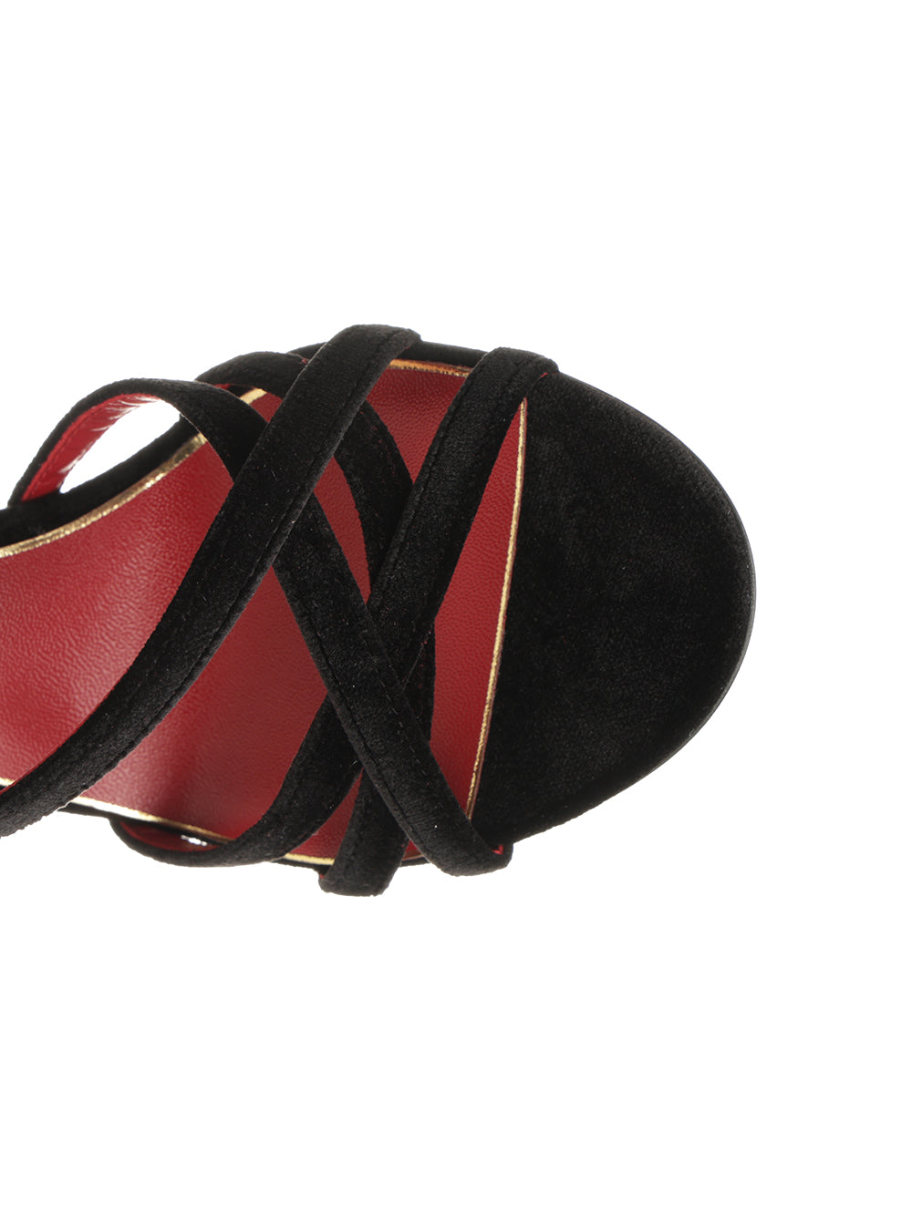 Valentino Garavani Fetishique Velvet Sandal Sandali - Nero | d5b6fc5f3fbcf05f67264081f5f126dd092f0b27