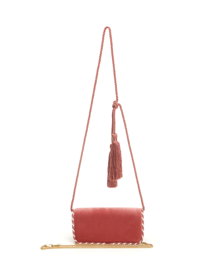 Valentino Garavani Locò Mini Velvet Clutch Clutches - Rose | 90cef2c0ce38213b6d8ec07f41627b69051544fa