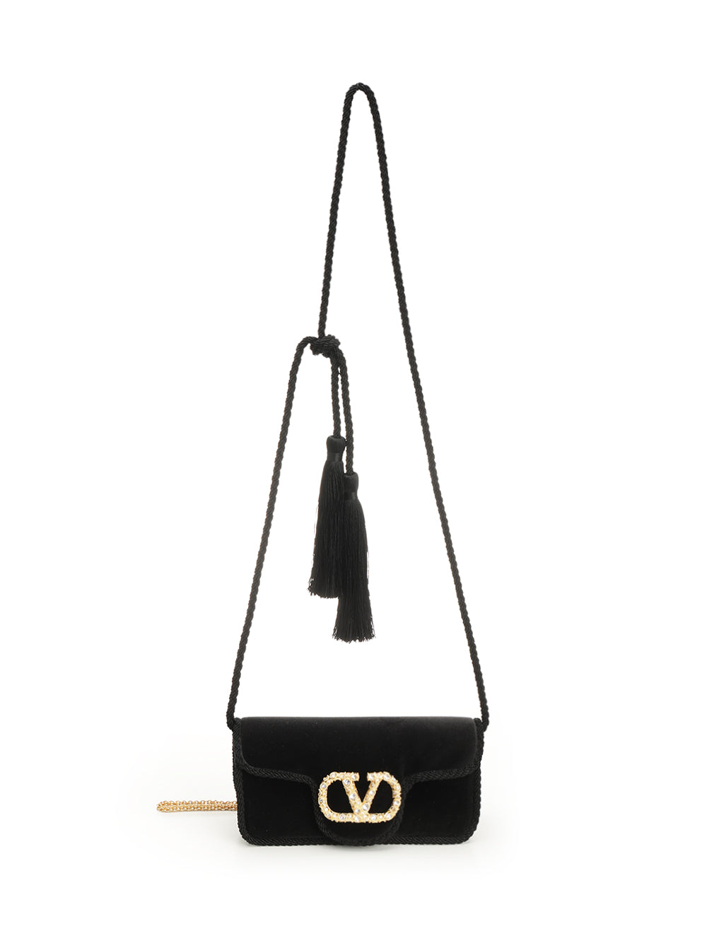 Valentino Garavani Locò Mini Velvet Clutch Clutches - Nero | f8dfacf2382d5d00b8c3fbcdbe08ff0521813d56