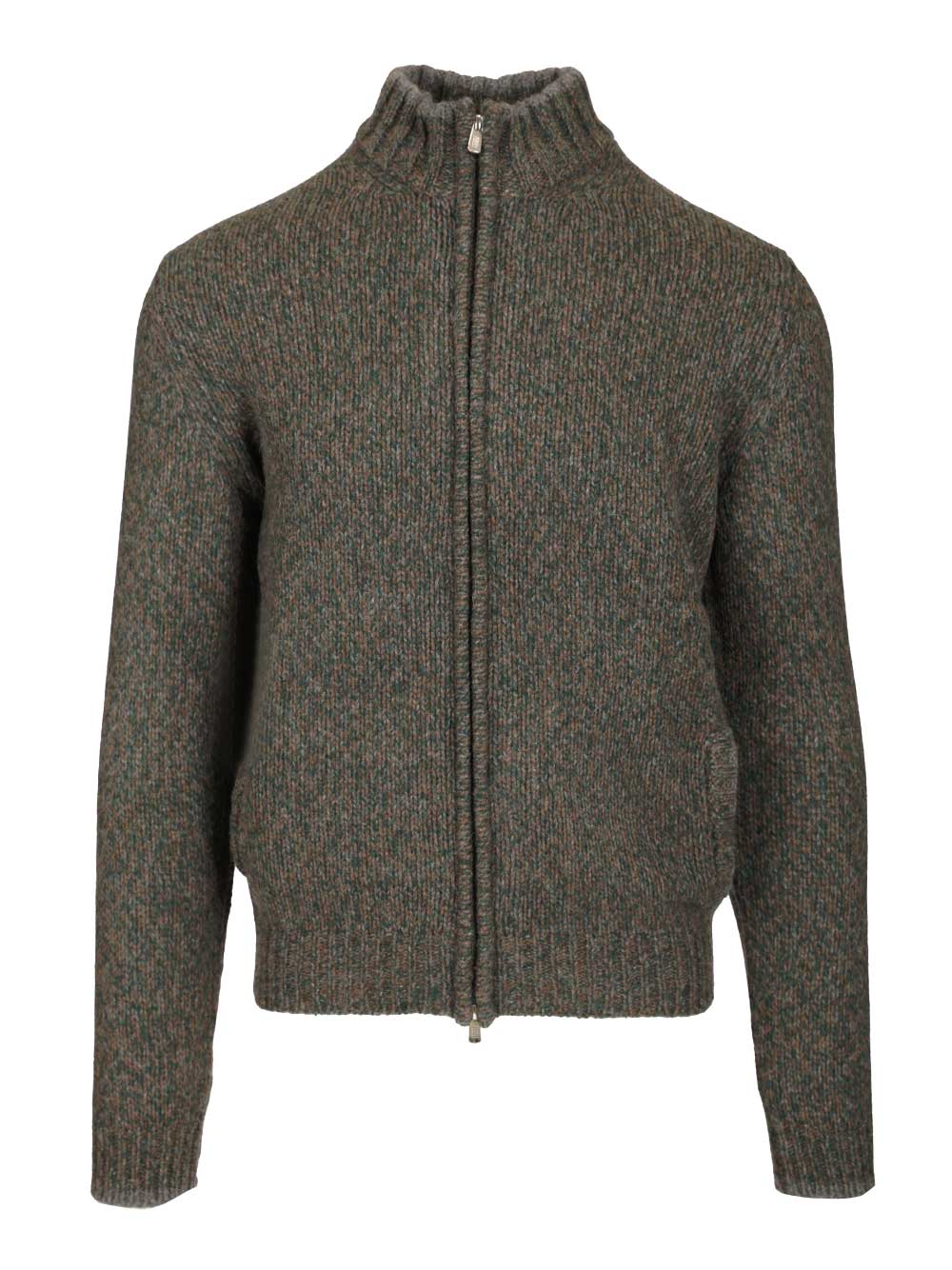 Fedeli Zip-Up Cardigan Knitwear - Verde | de52e877c81451548217fa3531456547c546facf