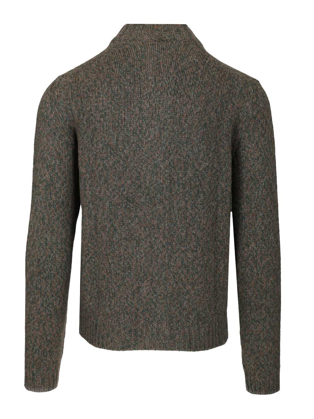 Fedeli Zip-Up Cardigan Knitwear - Verde | 72850eb8d7f8580e0e542a101fdac7e738bdbc5c