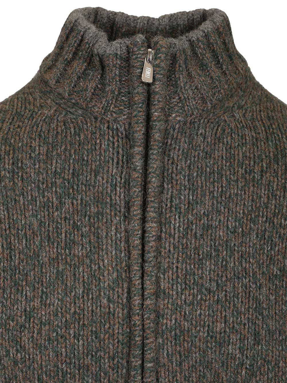 Fedeli Zip-Up Cardigan Knitwear - Verde | 9dc5dc2cdb6bdbff6783a86e59c2a3be94e3b289