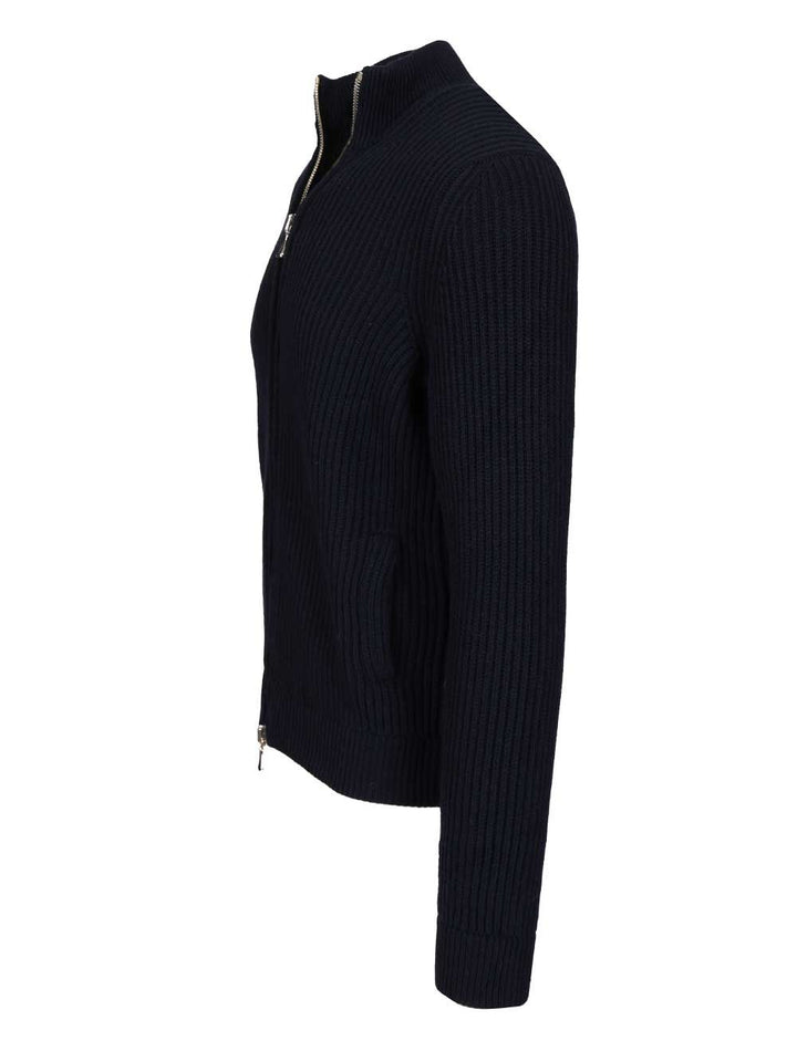 Fedeli Zip-Up Cardigan Knitwear - Blu | b51536baf3b26ca7e3ac8a6e6d9268a22a265d0f