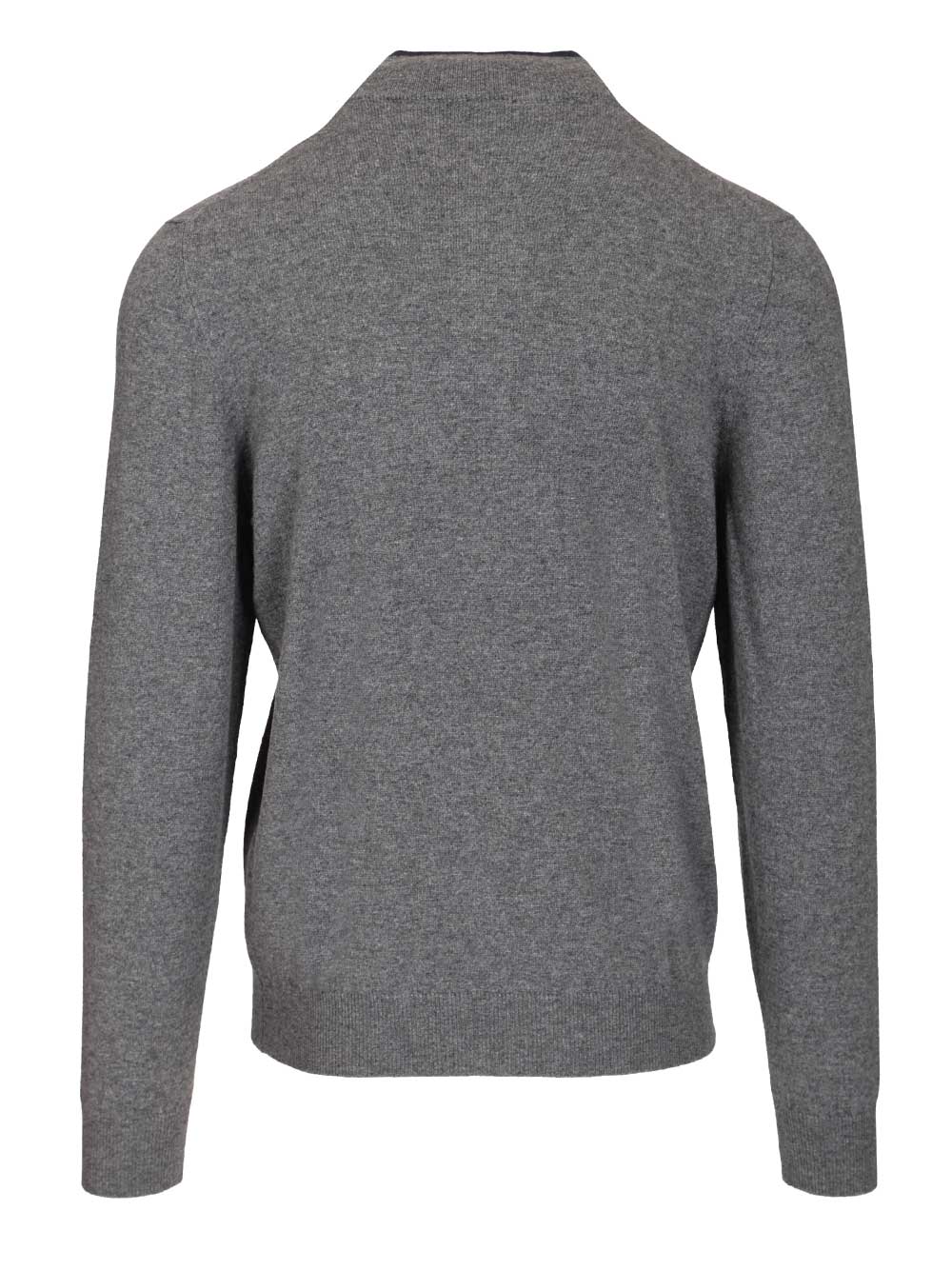 Fedeli Zip-Up Polo Shirt Knitwear - Grey | 01638778edeb8fe4e209a148d995a292535860c8