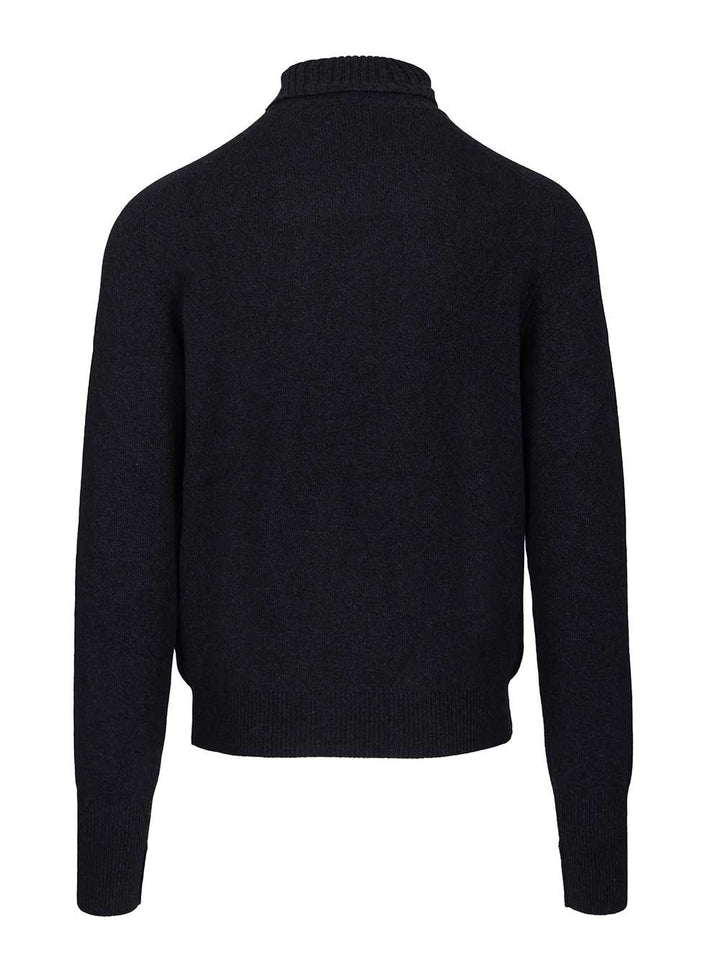 Fedeli High Neck Sweater Knitwear - Blu | 113ea9a3781e5c73411737f78e22beeb04e57440