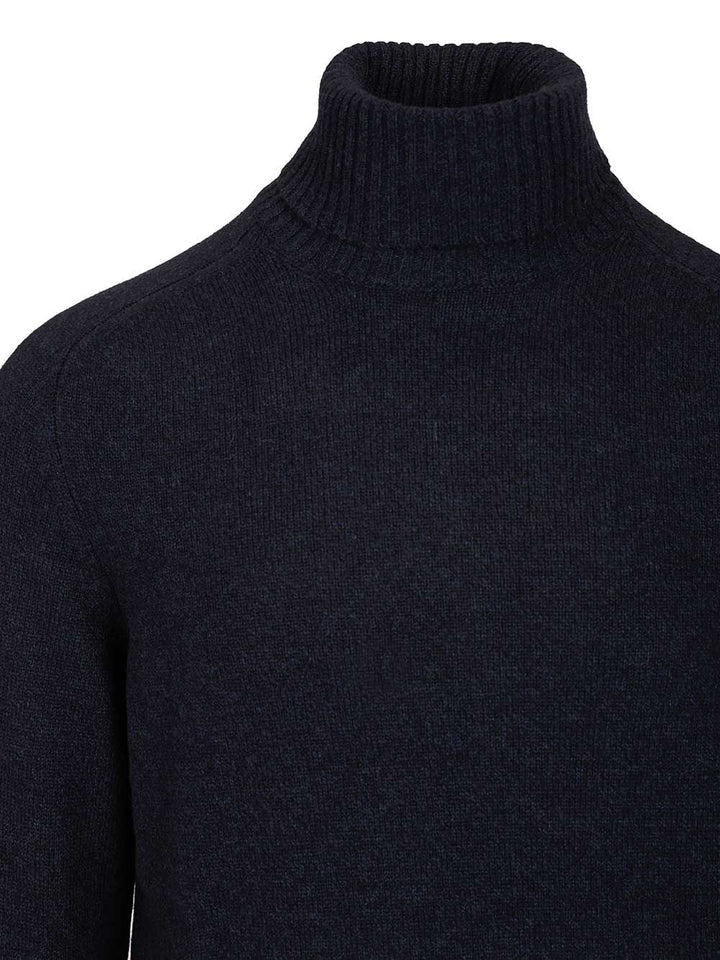 Fedeli High Neck Sweater Knitwear - Blu | 57617b9f9bd92076ef6d6d18c4b76cc0658d1624