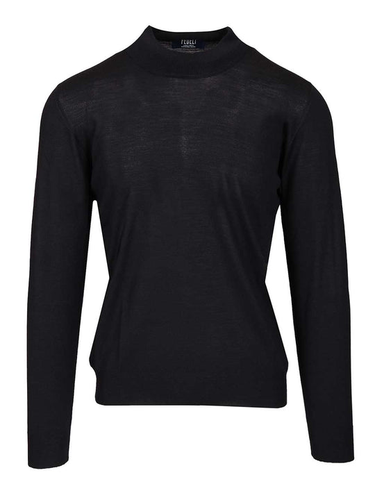 Virgin Wool Sweater Knitwear Blu