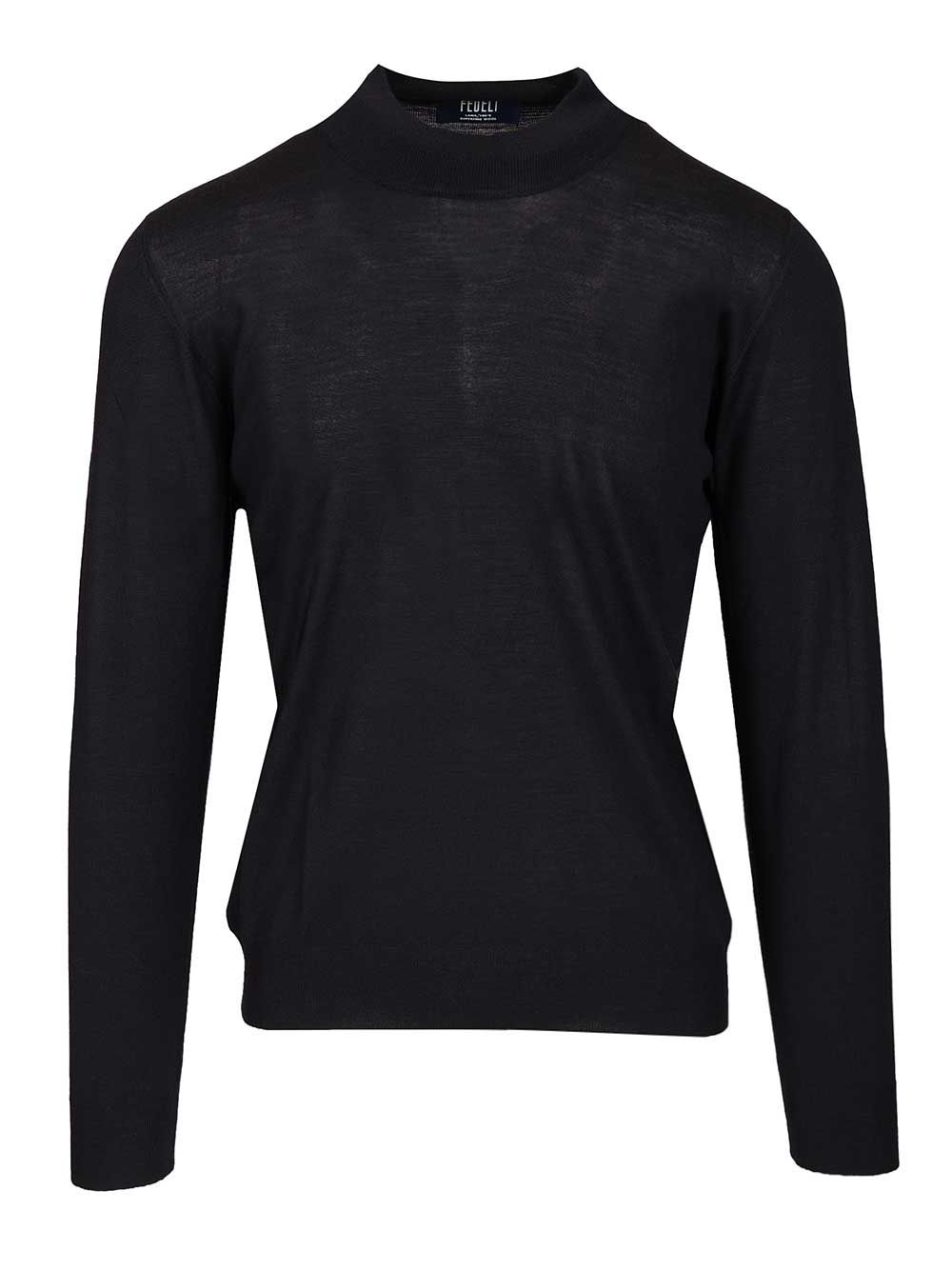 Fedeli Virgin Wool Sweater Knitwear - Blu | b9d2c279ae1d9f1e06f08521c2061dd53139e0eb