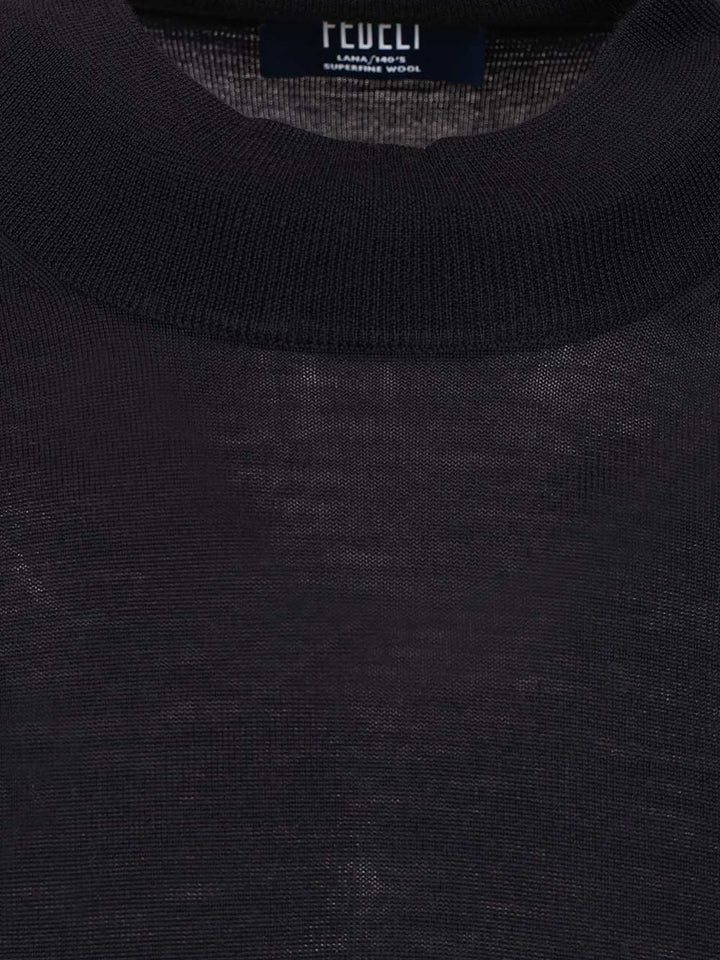 Fedeli Virgin Wool Sweater Knitwear - Blu | 2d73bffd6191a8bdf28a9e6ed894a3f8537f068f