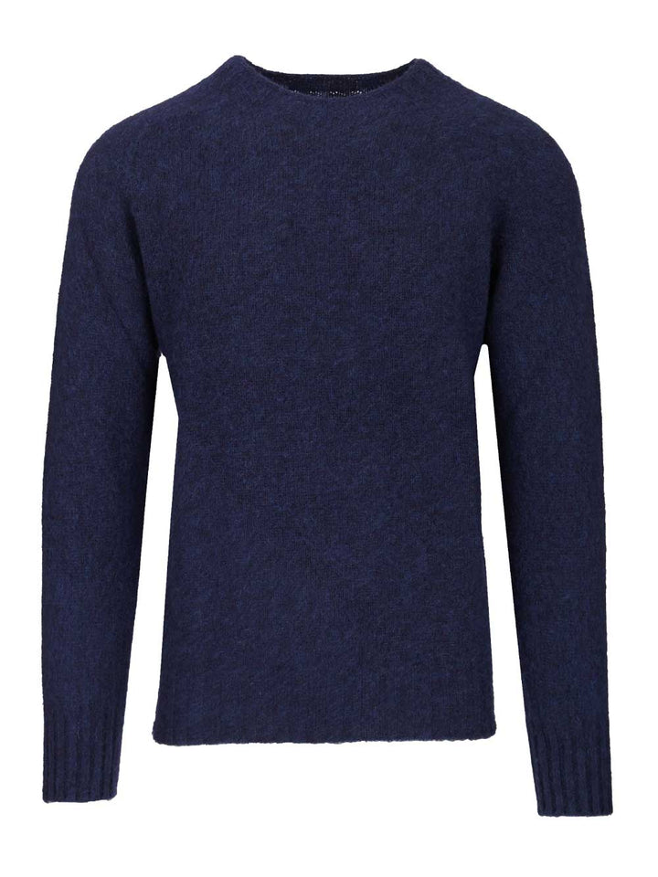 Howlin' Shetland Wool Crew Neck Knitwear - Blu | f230a865f95f54a4e6ccba35f9c07016b9f3aee3
