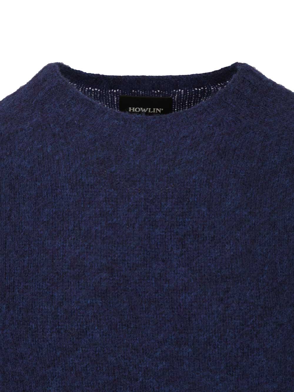 Howlin' Shetland Wool Crew Neck Knitwear - Blu | 49afcfb23b26309da8cc3884e0b384d2b62083d8
