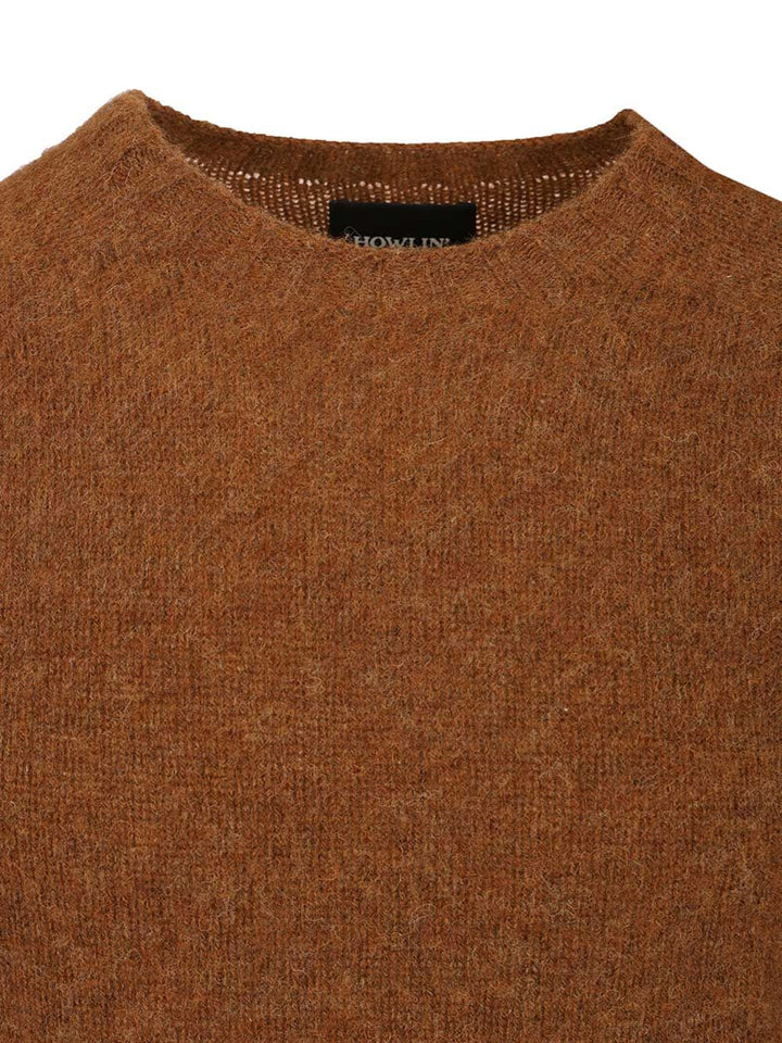Howlin' Shetland Wool Crew Neck Knitwear - Marrone | a5979b08889ed874fb9c696328ba9f200f449b23