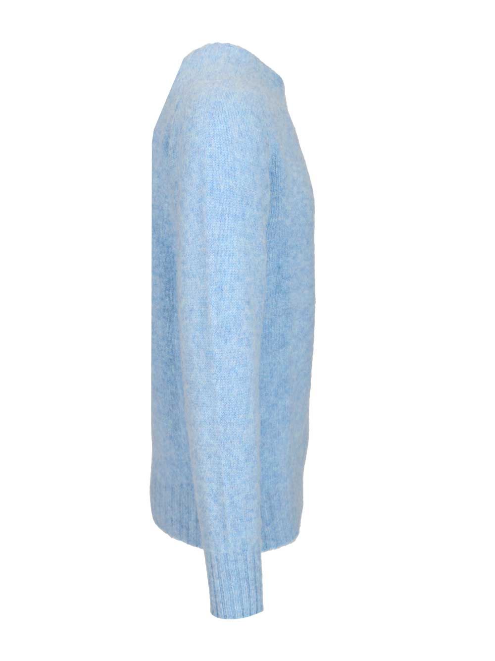 Howlin' Shetland Wool Crew Neck Knitwear - Light blue | fc34a9b43516c60abe93077f39703c0c61347661