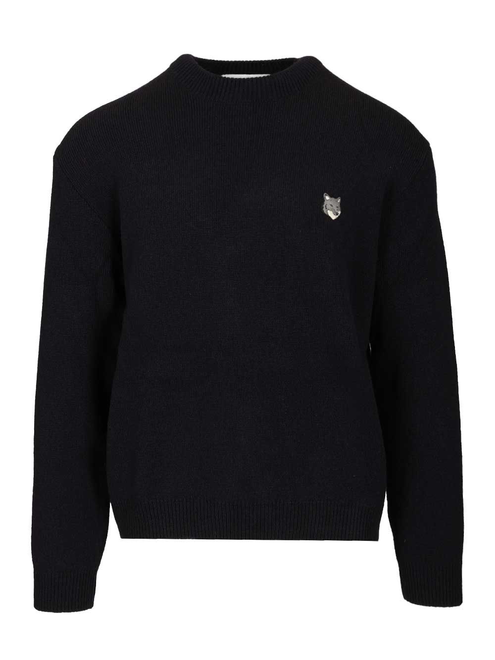 Maison KitsunÉ Lambswool Sweater Knitwear - Blu | b5368f7a69decf01dcf80629ecb63dad47fb3d64
