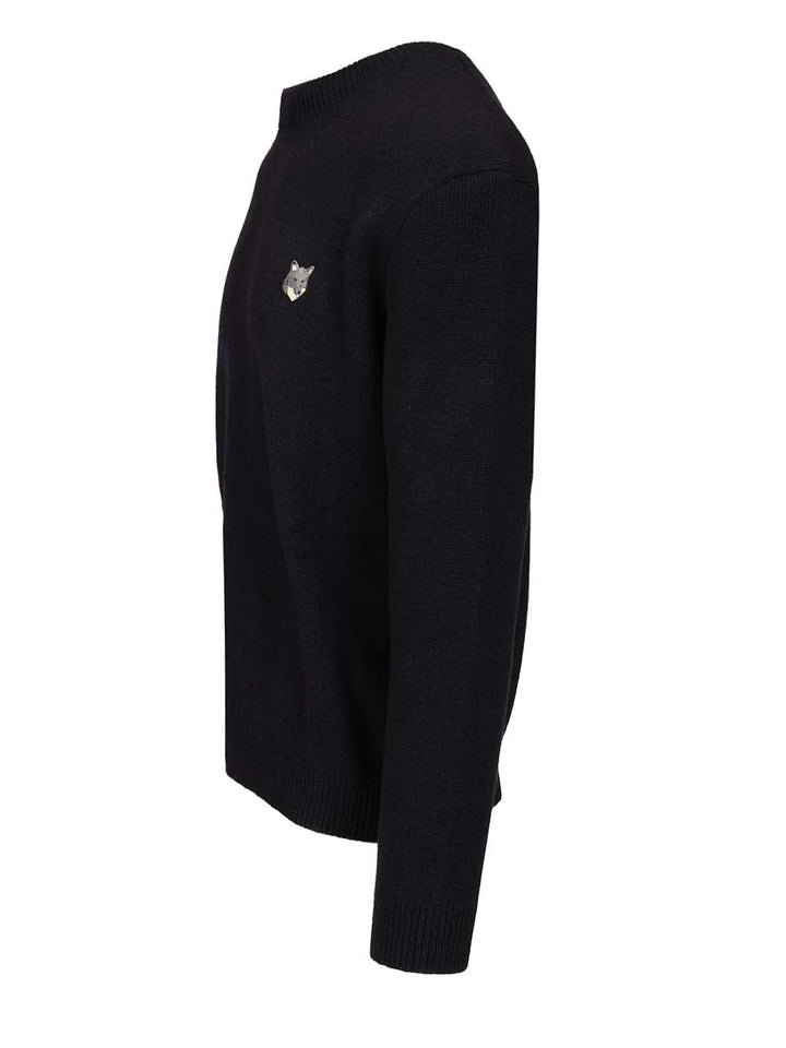 Maison KitsunÉ Lambswool Sweater Knitwear - Blu | 7d42b65b694e6b234b7132b345aa08a89587a086