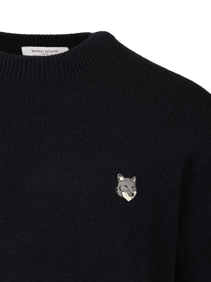 Maison KitsunÉ Lambswool Sweater Knitwear - Blu | e7ae3ec3896f9c3dd2828c570ba5188cb21a6a83