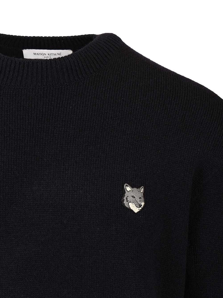 Maison KitsunÉ Lambswool Sweater Knitwear - Blu | e3d05bc06aec4560072a14a9bf922a46adb8f1d0