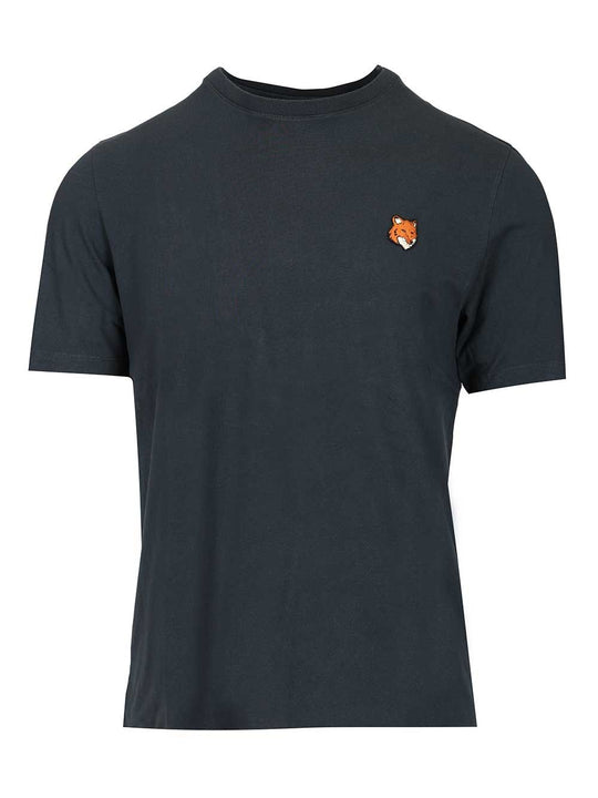 With Fox Head Embroidery T-Shirt Nero