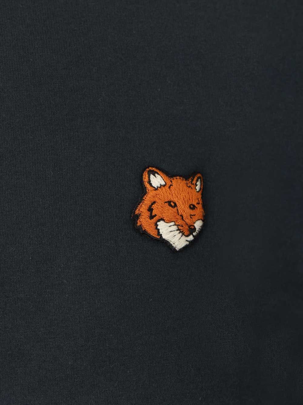 Maison KitsunÉ With Fox Head Embroidery T-Shirt - Nero | 2534ee45b9a0e04030fda3b93e949d01e98ceed5