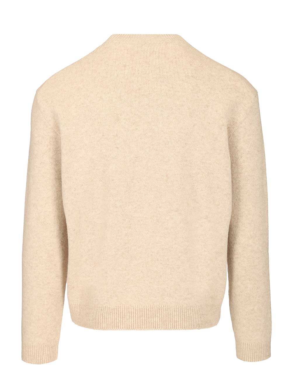 Maison KitsunÉ Lambswool Sweater Knitwear - Beige | 7f0801bb4b9d59557772882a34200695b00b7023