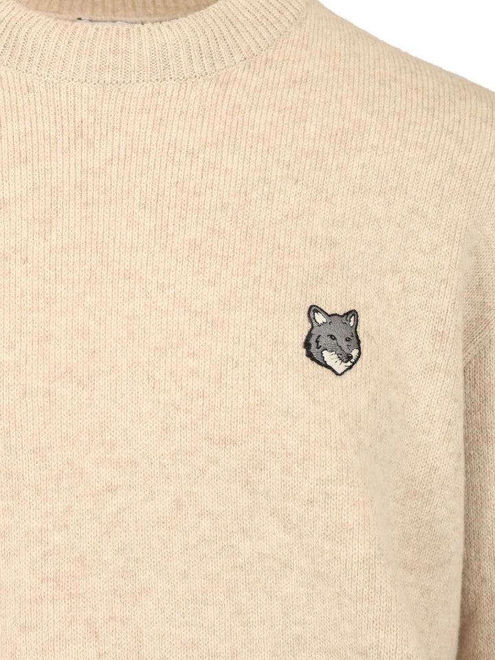 Maison KitsunÉ Lambswool Sweater Knitwear - Beige | cbc678ed99b2b65a7f1ed80680bf6d46adc6e73a