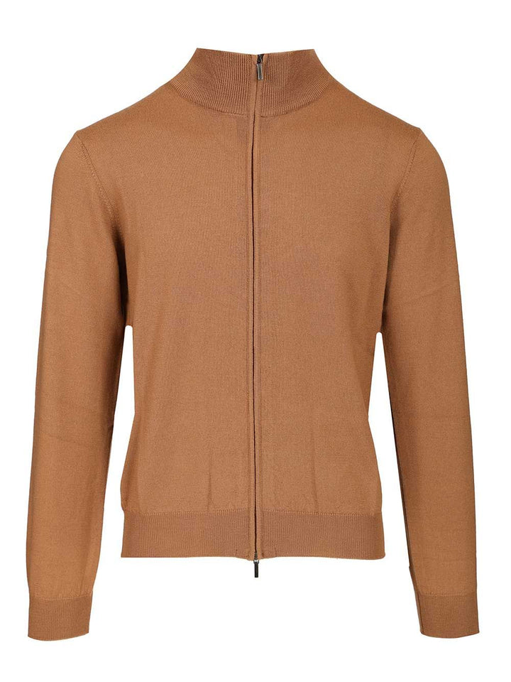 Al Duca D'Aosta Zip-Up Cardigan Knitwear - Marrone | 4fbd18f6c97dab61b43c1d60477b911cb82eb284