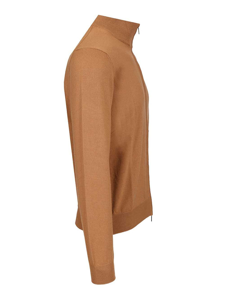 Al Duca D'Aosta Zip-Up Cardigan Knitwear - Marrone | 955499622ef47bb67a1d2d8fd8fbafd8eb427319