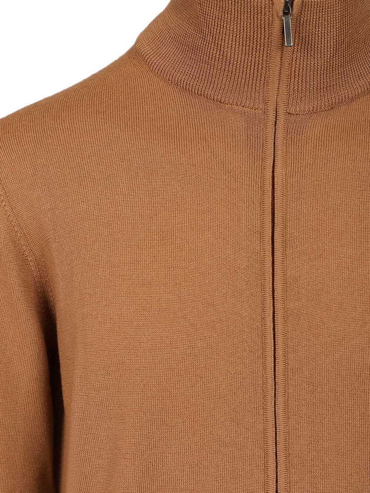 Al Duca D'Aosta Zip-Up Cardigan Knitwear - Marrone | 85e07ec56aeb71ea118f2dc1e2ba6e94e487187c