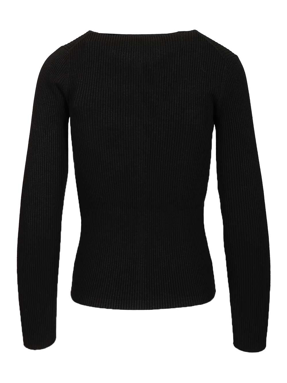 Maison KitsunÉ Fine Ribbed Cardigan Knitwear - Nero | 4a71267bc3cb9e56a6f3e65cc9b5a1e0ecc7d5a0
