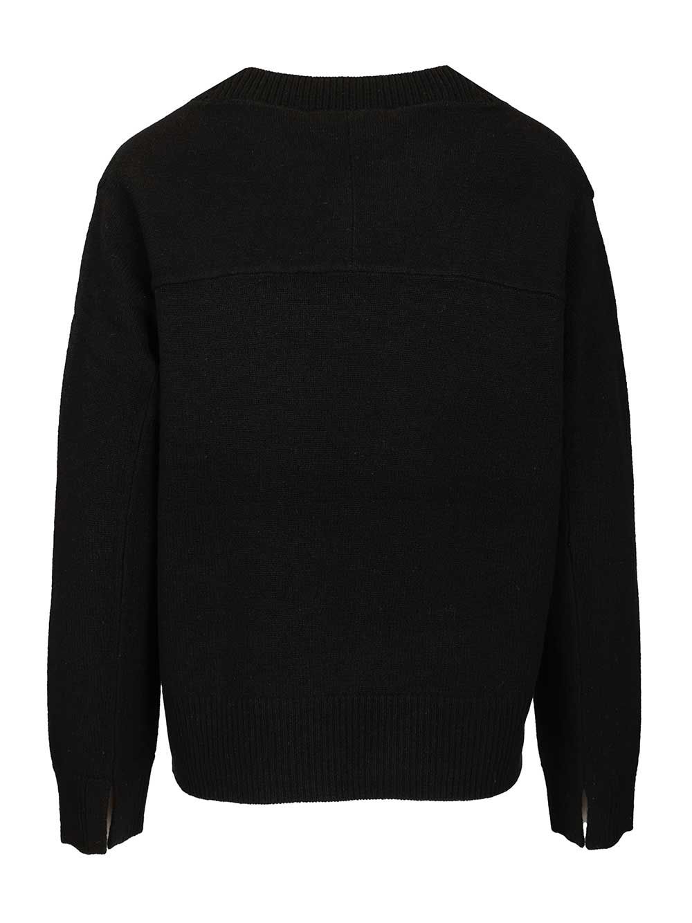 Maison KitsunÉ Merino Wool Sweater Knitwear - Nero | 58f7dbeed6a540477120f6f1a6b8a36c4a8458ef