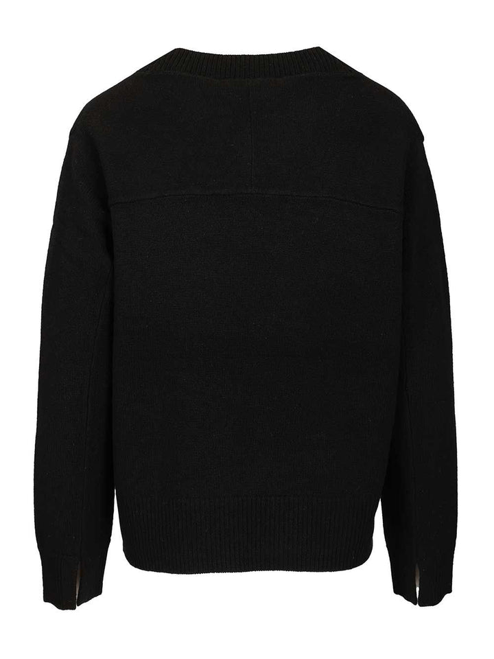 Maison KitsunÉ Merino Wool Sweater Knitwear - Nero | 58f7dbeed6a540477120f6f1a6b8a36c4a8458ef